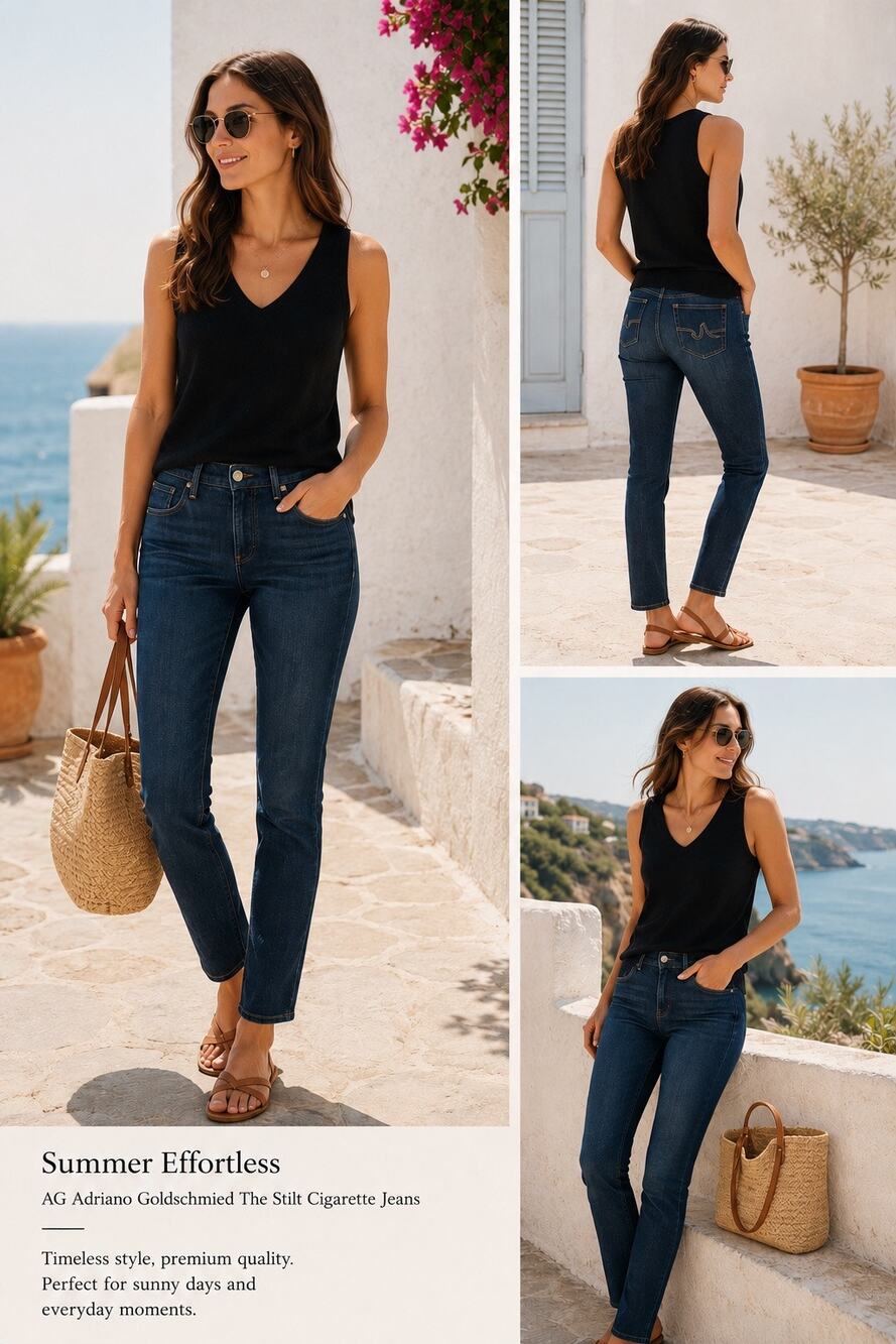AG Adriano Goldschmied Stilt Cigarette Jeans Women’s 31R Dark Wash EUC